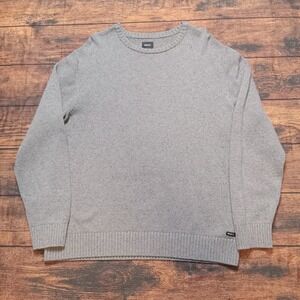 RVCA Long Sleeve Crew Neck Pullover Sweater Men's Large Gray